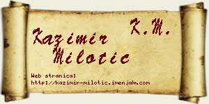 Kazimir Milotić vizit kartica